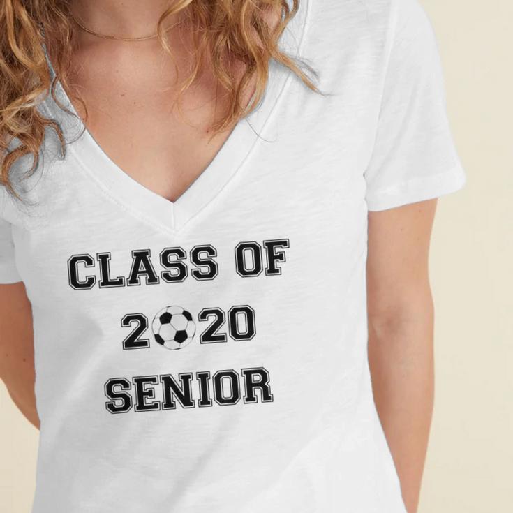 FUN CLASS OF 2020 SENIOR SOCCER GRADUATION GIFT SHIRT Women's Jersey Short Sleeve Deep V-Neck Tshirt