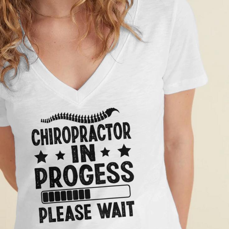 Future Chiropractor Graduation Chiropractic Student Graduate Women's Jersey Short Sleeve Deep V-Neck Tshirt