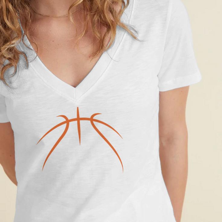 Graduate Senior Class Of 2026 Basketball Player Graduation Women's Jersey Short Sleeve Deep V-Neck Tshirt