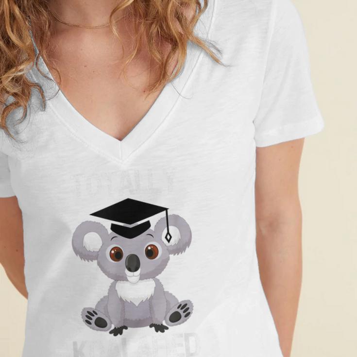 Graduation 2019 Shirts Totally Koalafied Sen19r Shirt Koala Women's Jersey Short Sleeve Deep V-Neck Tshirt