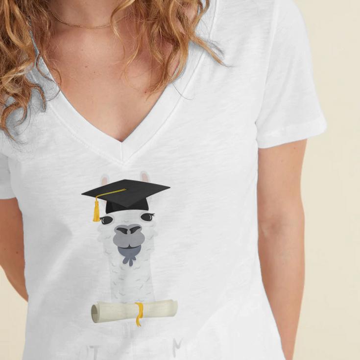 Graduation For Him & Her Got My Dip-Llama Women's Jersey Short Sleeve Deep V-Neck Tshirt