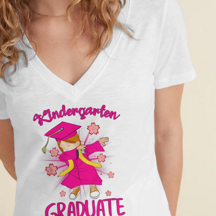 Graduation Kindergarten Last Day Of School Shirt Women's Jersey Short Sleeve Deep V-Neck Tshirt
