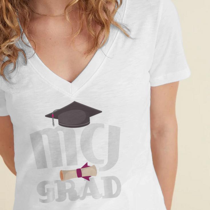 Graduation Masters Criminal Justice Premium Tri-Blend Women's Jersey Short Sleeve Deep V-Neck Tshirt