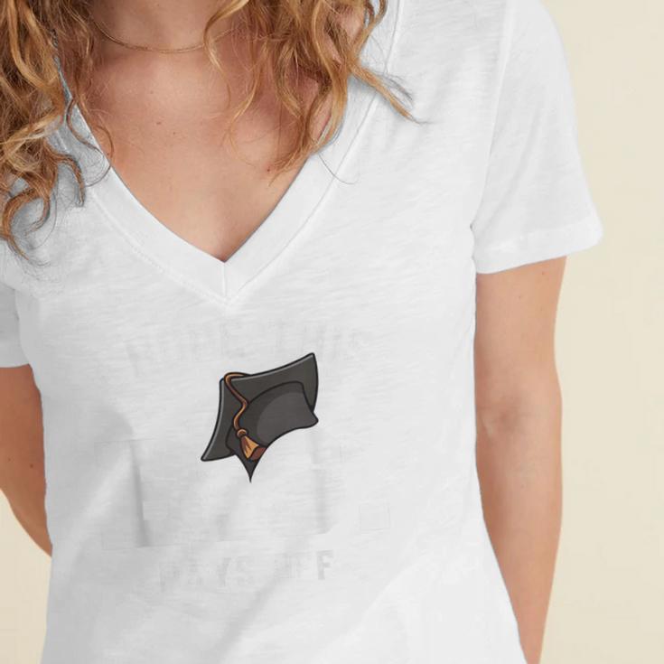 I Hope This BS Pays Off Graduation Bachelors Degree Women's Jersey Short Sleeve Deep V-Neck Tshirt