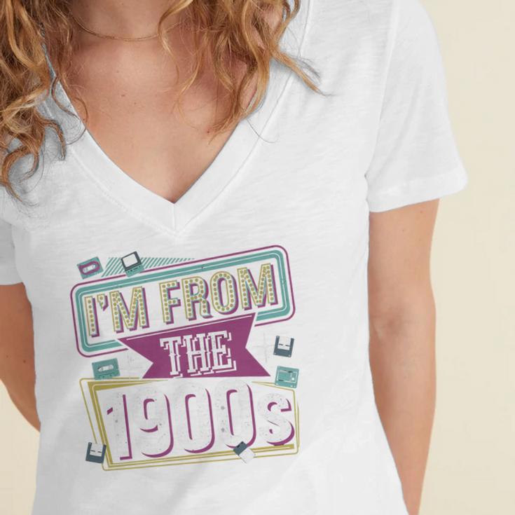 I'm From The 1900s Premium Women's Jersey Short Sleeve Deep V-Neck Tshirt I'm From The 1900s Premium Women's Jersey Short Sleeve Deep V-Neck Tshirt