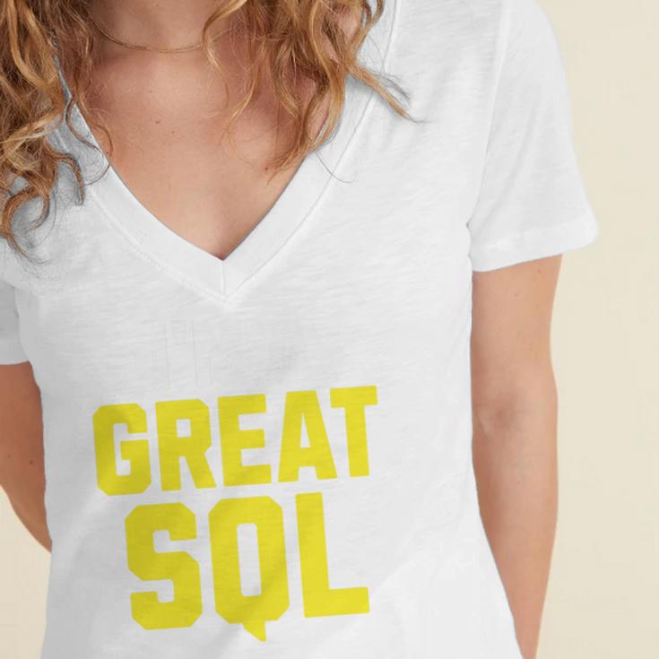 I'm A Great SQL Introvert Saying Inbound Marketing Premium Tri-Blend Women's Jersey Short Sleeve Deep V-Neck Tshirt