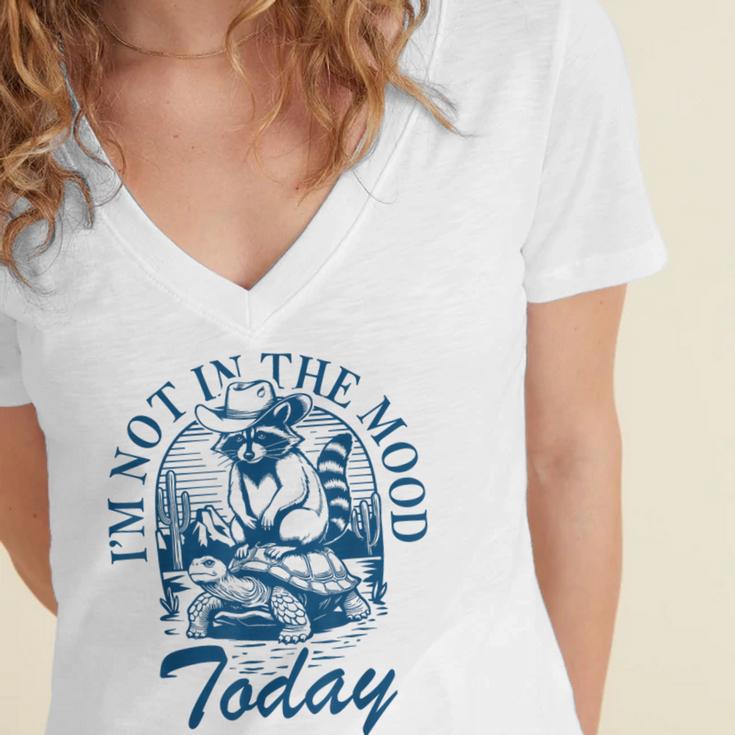 I’m Not In The Mood Today Anti-Social Moody Introvert Humor Women's Jersey Short Sleeve Deep V-Neck Tshirt I’m Not In The Mood Today Anti-Social Moody Introvert Humor Women's Jersey Short Sleeve Deep V-Neck Tshirt