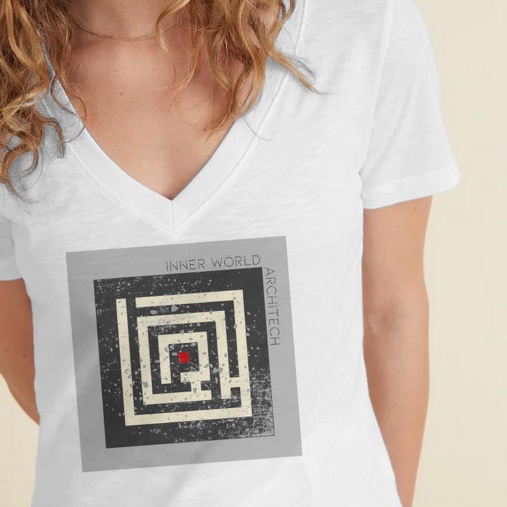Inner World Architect Premium INTJ Tshirt Introvert Women's Jersey Short Sleeve Deep V-Neck Tshirt Inner World Architect Premium INTJ Tshirt Introvert Women's Jersey Short Sleeve Deep V-Neck Tshirt