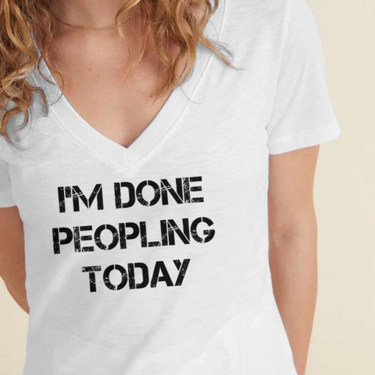Introvert Design For Introverted Men And Women Women's Jersey Short Sleeve Deep V-Neck Tshirt