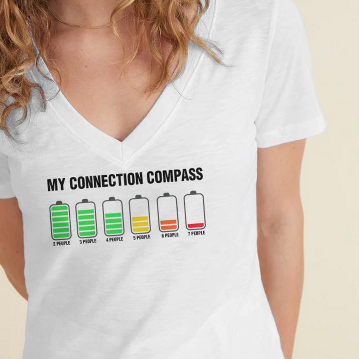 Introvert Low Battery My Connection Compass Raglan Baseball Tee Women's Jersey Short Sleeve Deep V-Neck Tshirt Introvert Low Battery My Connection Compass Raglan Baseball Tee Women's Jersey Short Sleeve Deep V-Neck Tshirt