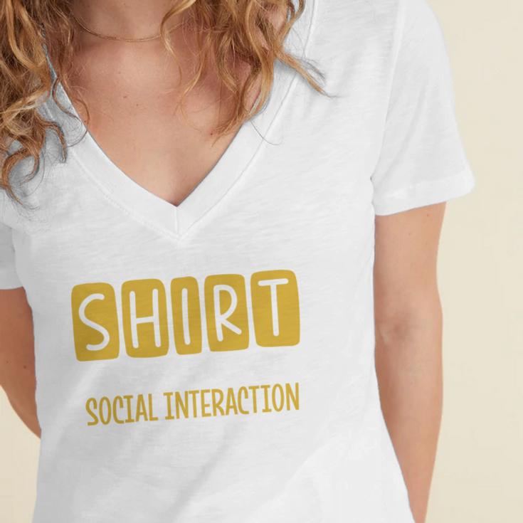 Introvert Quote Motivational For Men Women Kids Women's Jersey Short Sleeve Deep V-Neck Tshirt Introvert Quote Motivational For Men Women Kids Women's Jersey Short Sleeve Deep V-Neck Tshirt