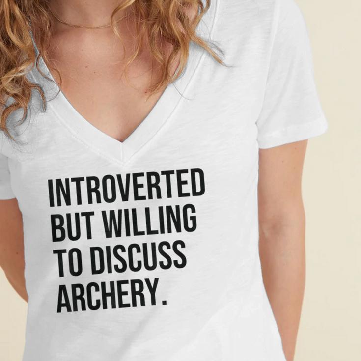 Introverted Archer Archery Introvert Women's Jersey Short Sleeve Deep V-Neck Tshirt Introverted Archer Archery Introvert Women's Jersey Short Sleeve Deep V-Neck Tshirt