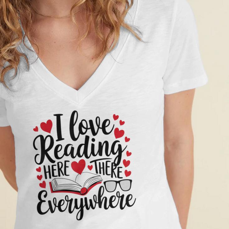 Its A Good Day To Read Book Across America Kids Women's Jersey Short Sleeve Deep V-Neck Tshirt