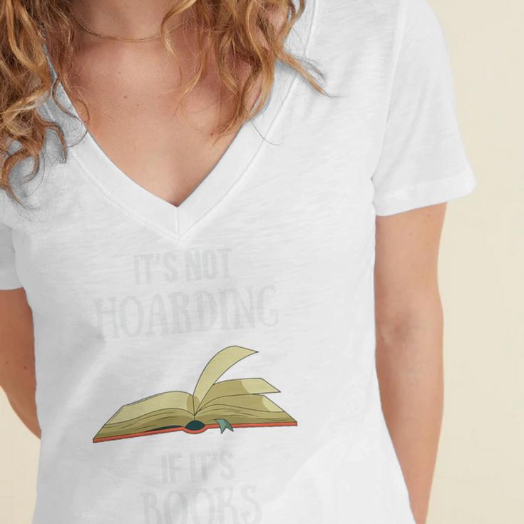 It's Not Hoarding If It's Books Premium Tri-Blend Women's Jersey Short Sleeve Deep V-Neck Tshirt