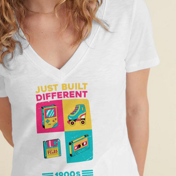 Just Built Different I'M From The 1900S Retro Women's Jersey Short Sleeve Deep V-Neck Tshirt