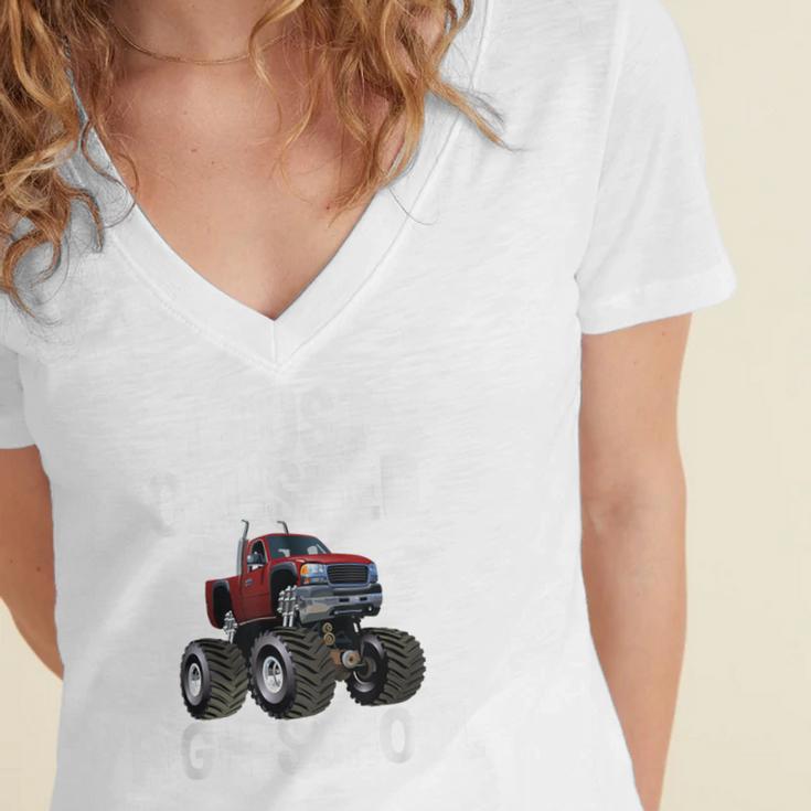 I Just Crushed High School Graduation Monster Truck Shirt Women's Jersey Short Sleeve Deep V-Neck Tshirt