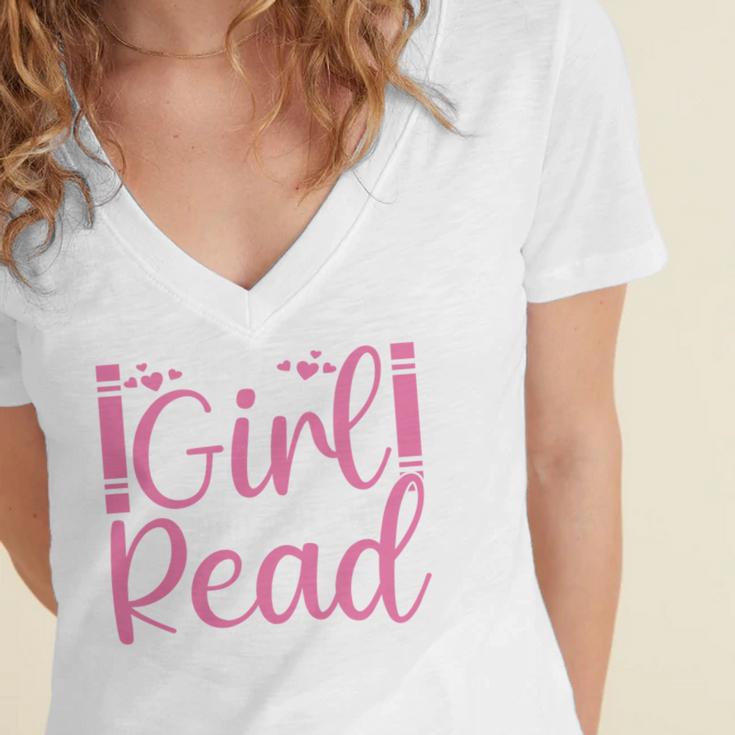 Just A Girl Who Loves To Read Book Lover Reading Books Women's Jersey Short Sleeve Deep V-Neck Tshirt Just A Girl Who Loves To Read Book Lover Reading Books Women's Jersey Short Sleeve Deep V-Neck Tshirt