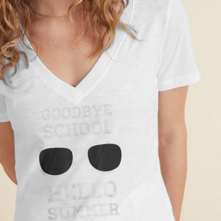 Last Day Of School Shirt Teacher Shirt Graduation Shirt Men Women Kids Women's Jersey Short Sleeve Deep V-Neck Tshirt