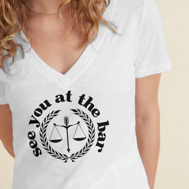 Law School Student Shirt Law School Graduation 2022 Women's Jersey Short Sleeve Deep V-Neck Tshirt