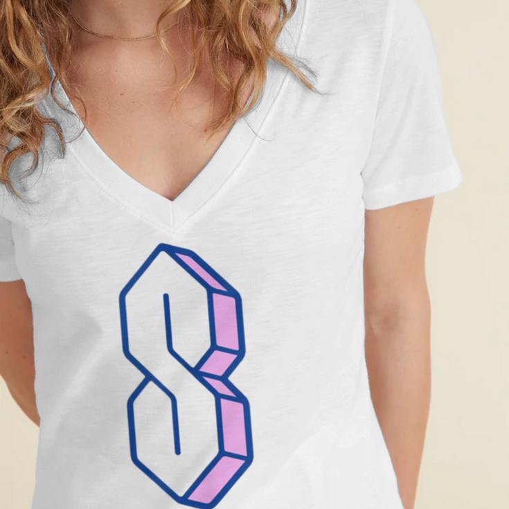 Millenial Nostalgia That S You Drew In Notebooks In School Women's Jersey Short Sleeve Deep V-Neck Tshirt