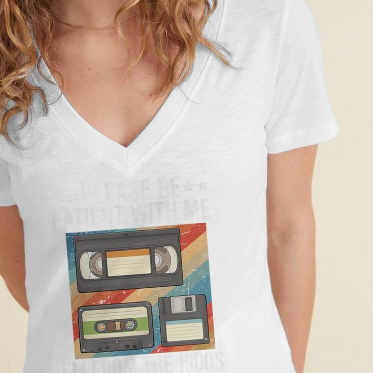 Be Patient With Me I'm From The 1900s Premium Women's Jersey Short Sleeve Deep V-Neck Tshirt