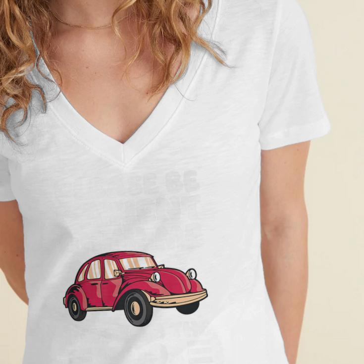 Be Patient With Me I'm From The 1900s Vintage Car Humor Premium Women's Jersey Short Sleeve Deep V-Neck Tshirt