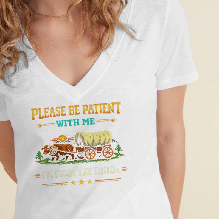 Please Be Patient With Me I'm From The 1900s Classic Game Premium Tri-Blend Women's Jersey Short Sleeve Deep V-Neck Tshirt