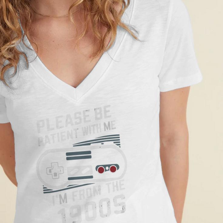 Please Be Patient I'm From The 1900s Father's Day Premium Women's Jersey Short Sleeve Deep V-Neck Tshirt Please Be Patient I'm From The 1900s Father's Day Premium Women's Jersey Short Sleeve Deep V-Neck Tshirt