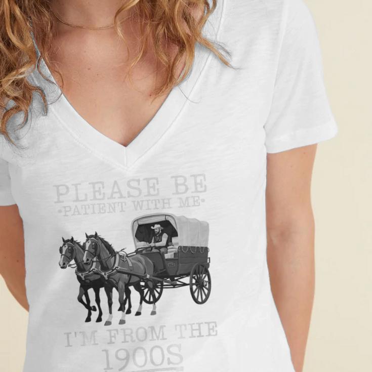 Please Be Patient With Me I'm From The 1900s Humorous Saying Premium Tri-Blend Women's Jersey Short Sleeve Deep V-Neck Tshirt Please Be Patient With Me I'm From The 1900s Humorous Saying Premium Tri-Blend Women's Jersey Short Sleeve Deep V-Neck Tshirt