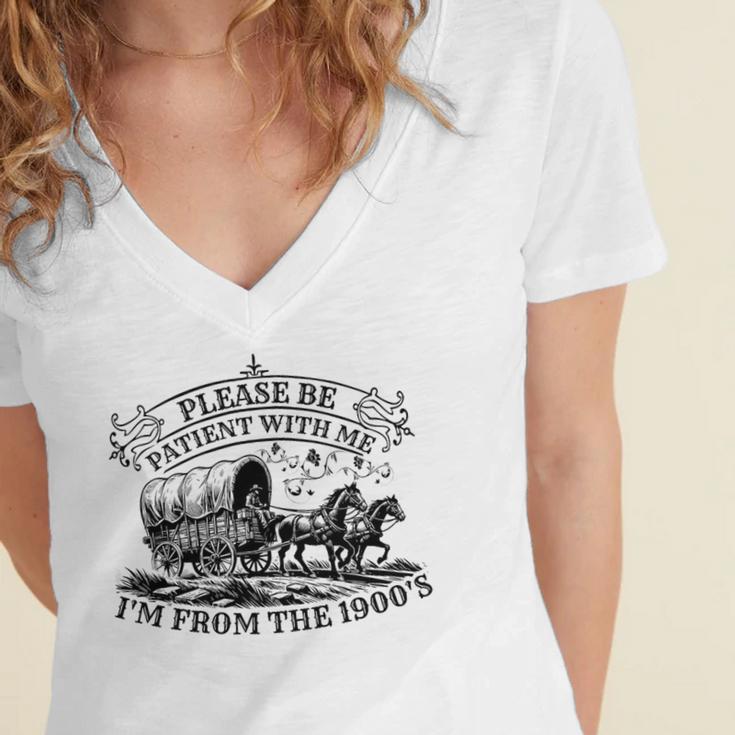 Please Be Patient With Me I'm From The 1900s For Men Women Premium Tri-Blend Women's Jersey Short Sleeve Deep V-Neck Tshirt Please Be Patient With Me I'm From The 1900s For Men Women Premium Tri-Blend Women's Jersey Short Sleeve Deep V-Neck Tshirt