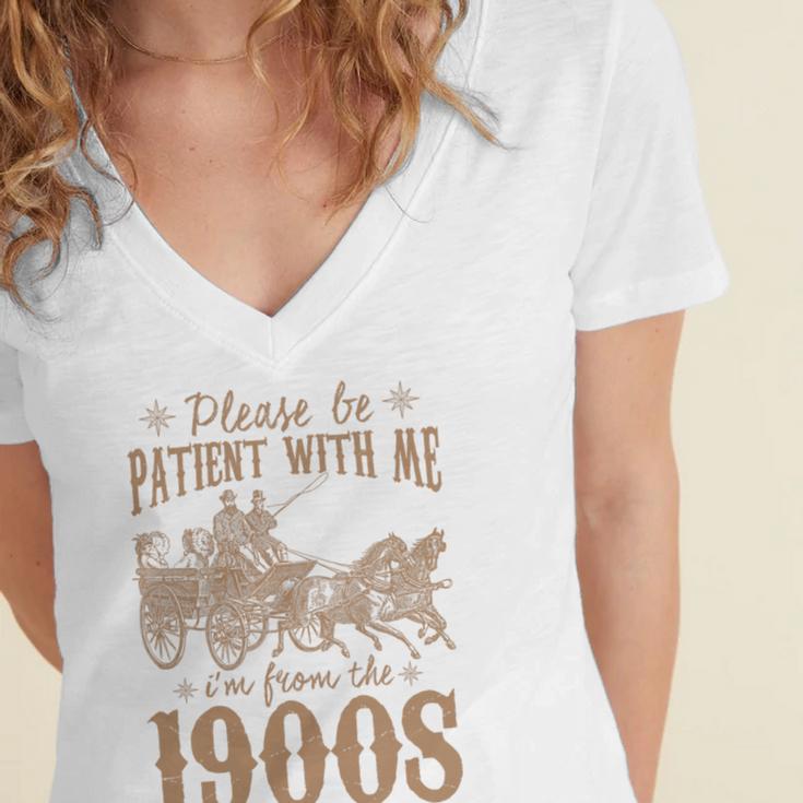 Please Be Patient I'm From The 1900s Mom Dad Men Women Premium Tri-Blend Women's Jersey Short Sleeve Deep V-Neck Tshirt Please Be Patient I'm From The 1900s Mom Dad Men Women Premium Tri-Blend Women's Jersey Short Sleeve Deep V-Neck Tshirt