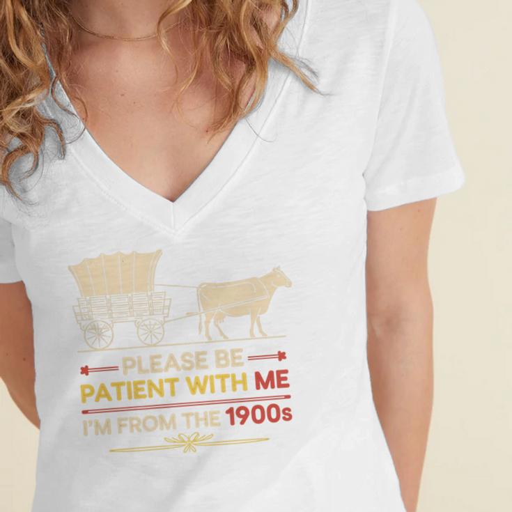Please Be Patient With Me I'm From The 1900s Old Tee Premium Women's Jersey Short Sleeve Deep V-Neck Tshirt Please Be Patient With Me I'm From The 1900s Old Tee Premium Women's Jersey Short Sleeve Deep V-Neck Tshirt