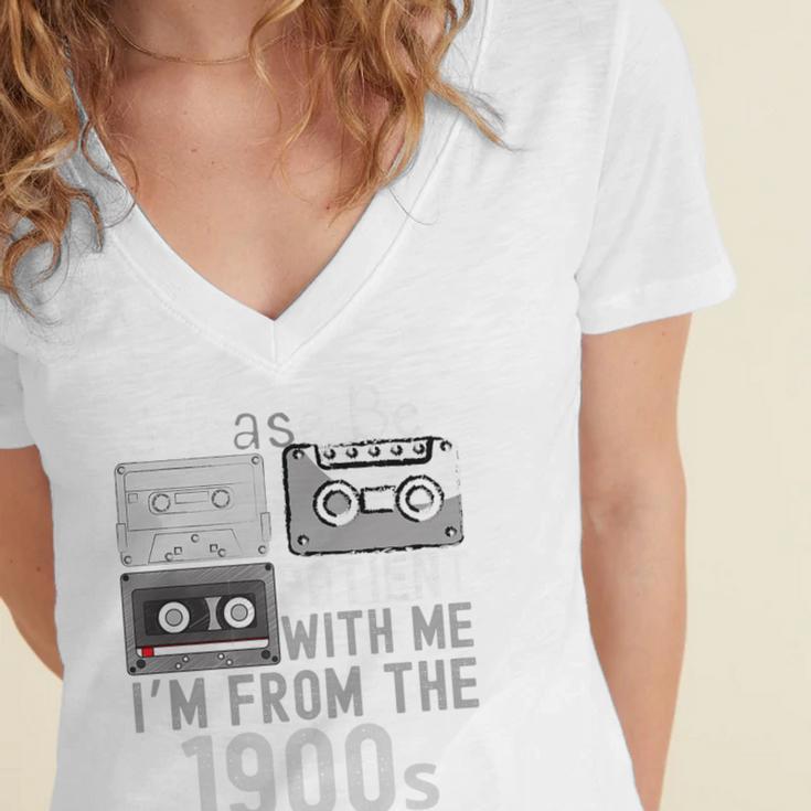 Please Be Patient With Me I'm From The 1900s Retired Fathers Premium Women's Jersey Short Sleeve Deep V-Neck Tshirt Please Be Patient With Me I'm From The 1900s Retired Fathers Premium Women's Jersey Short Sleeve Deep V-Neck Tshirt