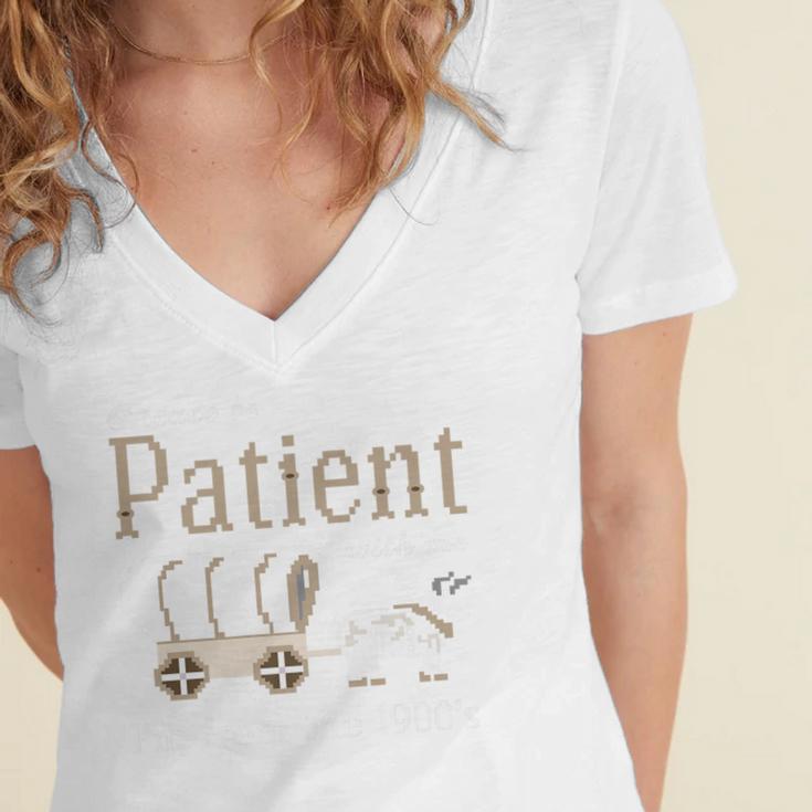 Please Be Patient With Me I'm From The 1900s Retro Gamer Premium Women's Jersey Short Sleeve Deep V-Neck Tshirt Please Be Patient With Me I'm From The 1900s Retro Gamer Premium Women's Jersey Short Sleeve Deep V-Neck Tshirt