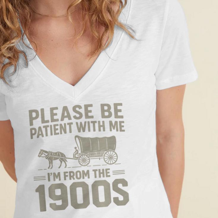Please Be Patient I'm From The 1900s Vintage Over The Hill Premium Tri-Blend Women's Jersey Short Sleeve Deep V-Neck Tshirt Please Be Patient I'm From The 1900s Vintage Over The Hill Premium Tri-Blend Women's Jersey Short Sleeve Deep V-Neck Tshirt