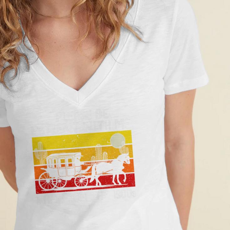 Please Be Patient With Me I'm From The 1900s Vintage Sun Set Premium Women's Jersey Short Sleeve Deep V-Neck Tshirt Please Be Patient With Me I'm From The 1900s Vintage Sun Set Premium Women's Jersey Short Sleeve Deep V-Neck Tshirt