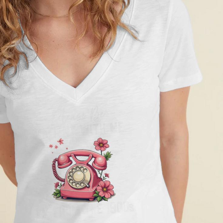 Please Be Patient With Me I'm From The 1900s Women Girl Premium Women's Jersey Short Sleeve Deep V-Neck Tshirt