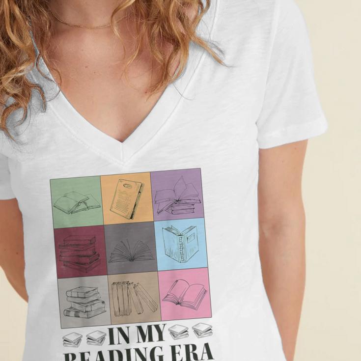 In My Reading Era Bookish Book Lover Book Reader Women's Jersey Short Sleeve Deep V-Neck Tshirt In My Reading Era Bookish Book Lover Book Reader Women's Jersey Short Sleeve Deep V-Neck Tshirt