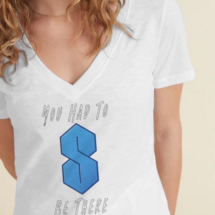 You Had To Be There S Nostalgia Premium Tri-Blend Women's Jersey Short Sleeve Deep V-Neck Tshirt