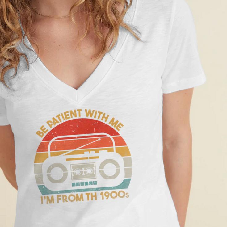 Retro Be Patient With Me I'm From The 1900s Premium Women's Jersey Short Sleeve Deep V-Neck Tshirt