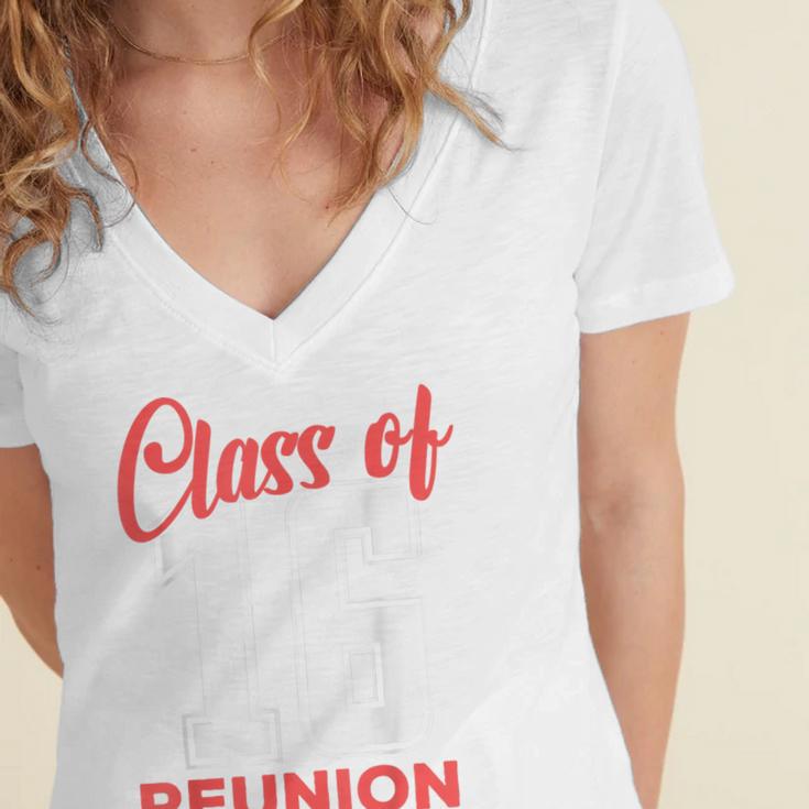 Reunion 2016 Class Of 2016 Matching Graduation High School Women's Jersey Short Sleeve Deep V-Neck Tshirt