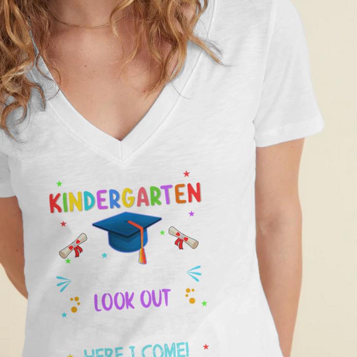 So Long Kindergarten Graduation Look Out 1st Grade 2025 Kids Premium Tri-Blend Women's Jersey Short Sleeve Deep V-Neck Tshirt