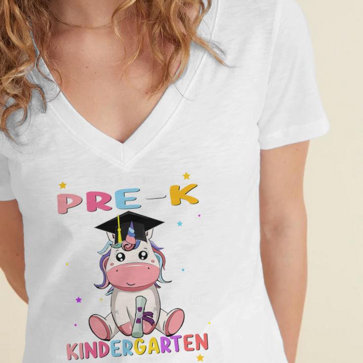 So Long Pre k Graduation 2025 Look Out Kindergarten Girls Premium Tri-Blend Women's Jersey Short Sleeve Deep V-Neck Tshirt