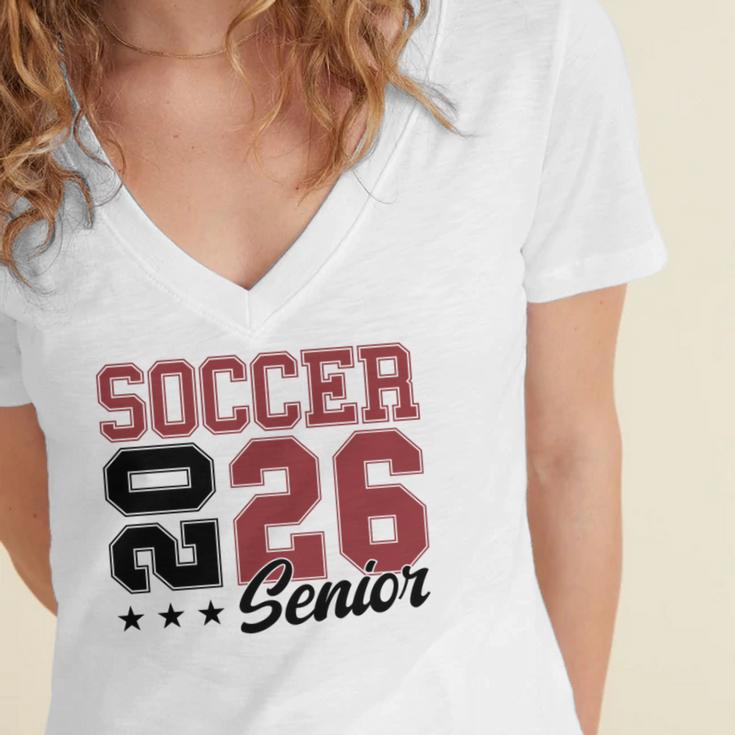 Soccer Senior Night Soccer Senior 2026 Graduation 71 Women's Jersey Short Sleeve Deep V-Neck Tshirt