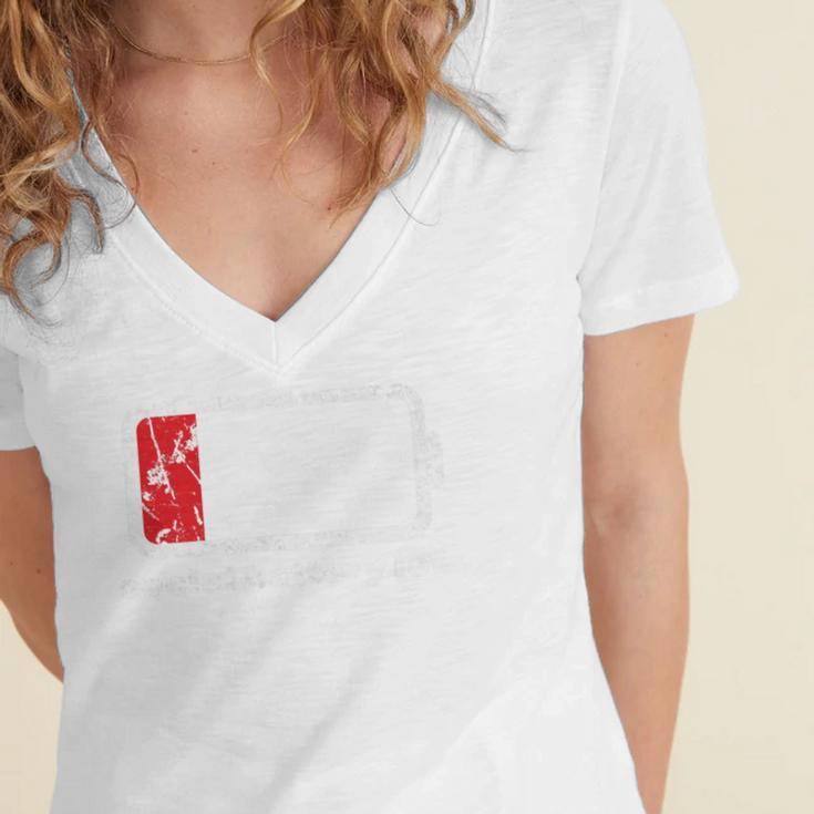 Social Battery Low Introvert Premium Women's Jersey Short Sleeve Deep V-Neck Tshirt Social Battery Low Introvert Premium Women's Jersey Short Sleeve Deep V-Neck Tshirt