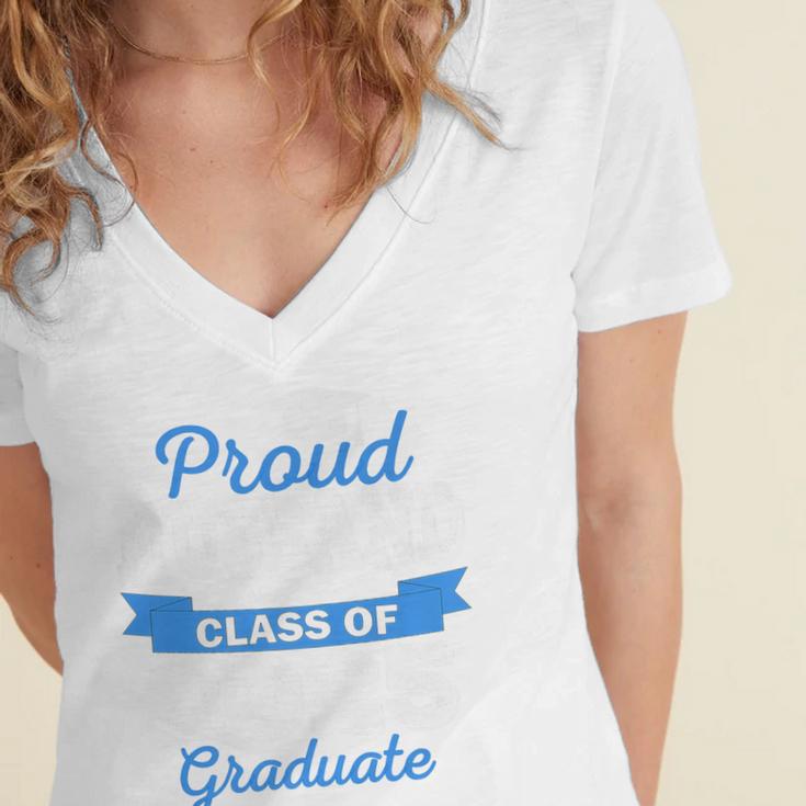 Super Proud Husband Of 2025 Graduate Graduation Family Premium Women's Jersey Short Sleeve Deep V-Neck Tshirt