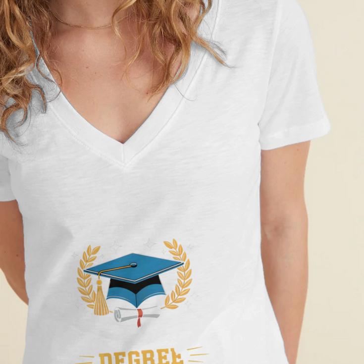 I Survived My Daughter's Teaching Degree Graduation Women's Jersey Short Sleeve Deep V-Neck Tshirt