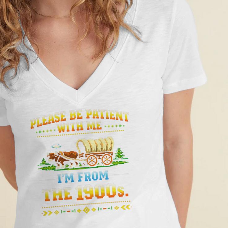 Vintage Please Be Patient With Me I'm From The 1900s Premium Tri-Blend Women's Jersey Short Sleeve Deep V-Neck Tshirt Vintage Please Be Patient With Me I'm From The 1900s Premium Tri-Blend Women's Jersey Short Sleeve Deep V-Neck Tshirt