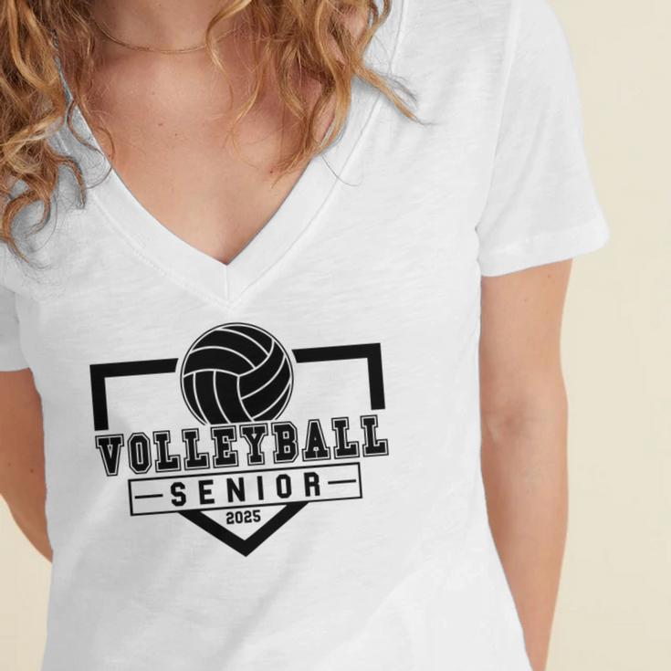 Volleyball Senior Night Volleyball Senior 2025 Graduation 30 Women's Jersey Short Sleeve Deep V-Neck Tshirt