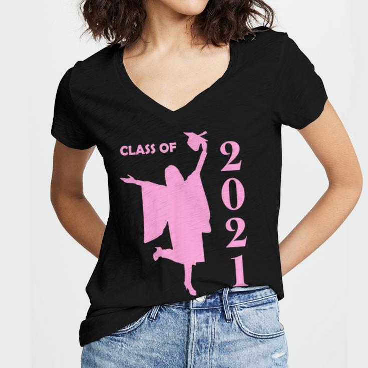12th Grade Girls Graduation High School Graduation Women's Jersey Short Sleeve Deep V-Neck Tshirt